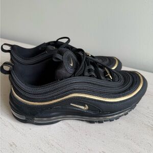 Nike Air Max 97 Black and Gold Sneakers